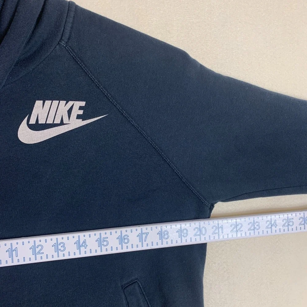 Nike Men's Black Hoodie Pullover Sweatshirt Kangaroo Pocket Logo Size Medium